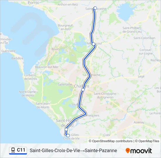 C11 Train Line Map