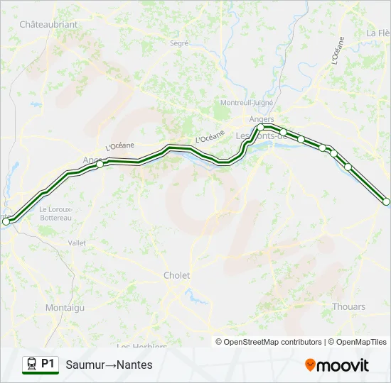 P1 Train Line Map