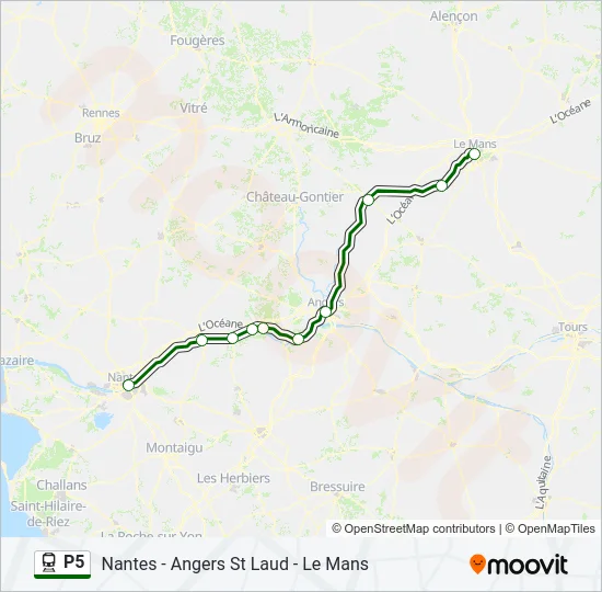 P5 Train Line Map
