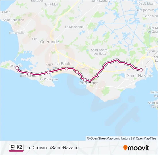 K2 Train Line Map