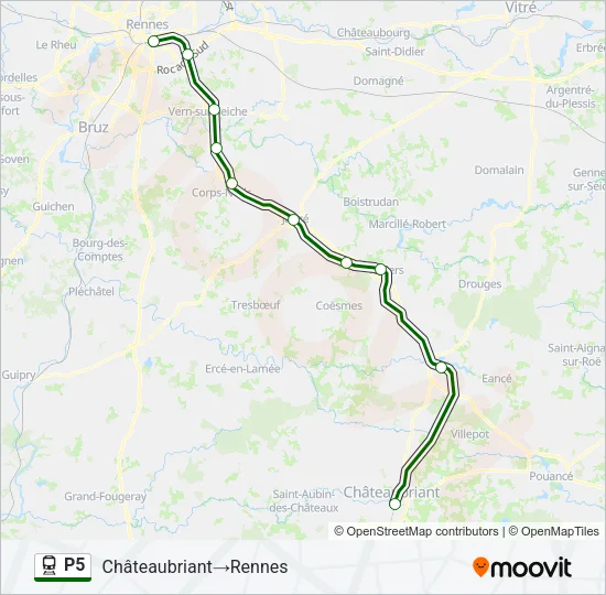 P5 Train Line Map