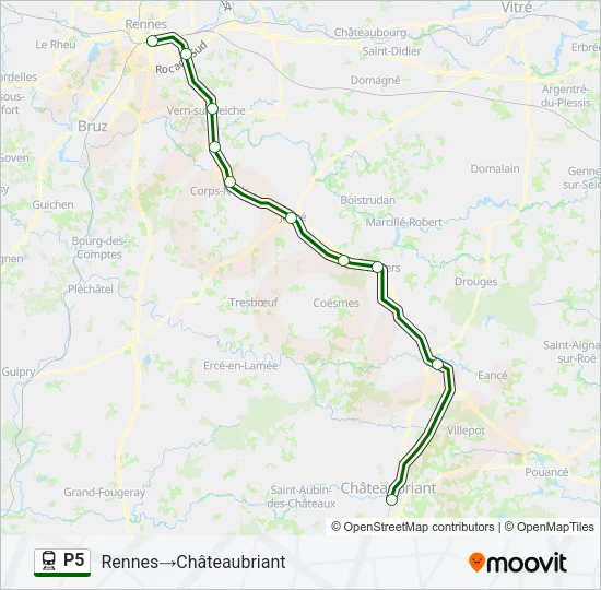 P5 Train Line Map