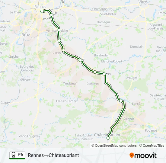 P5 Train Line Map