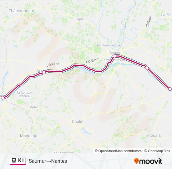 K1 Train Line Map