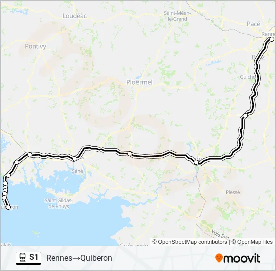 S1 Train Line Map