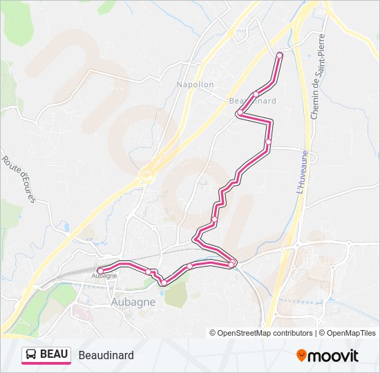 BEAU bus Line Map