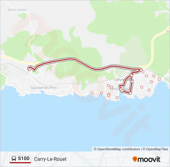 S100 Bus Line Map