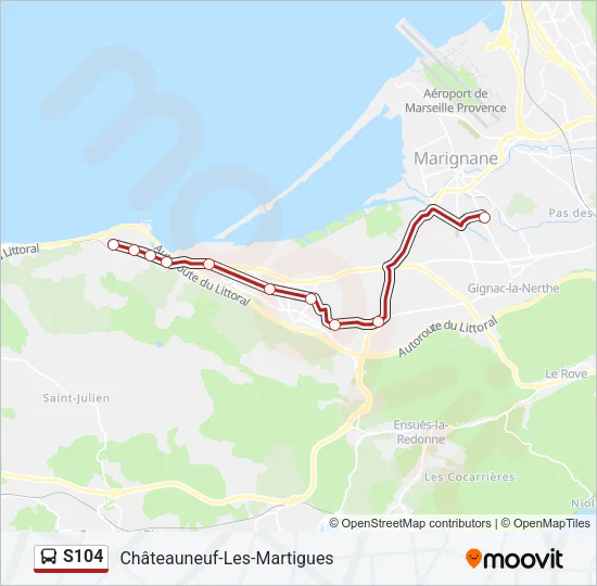 S104 Bus Line Map