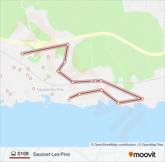 S108 Bus Line Map