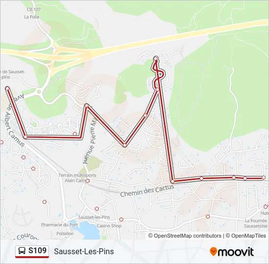 S109 Bus Line Map