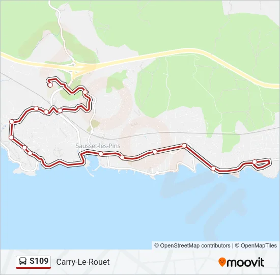 S109 Bus Line Map
