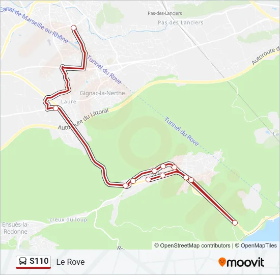 S110 Bus Line Map