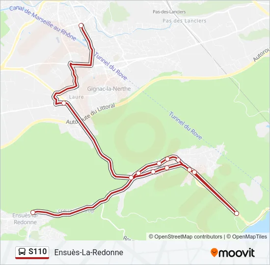 S110 Bus Line Map