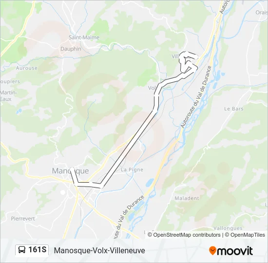 161S Bus Line Map