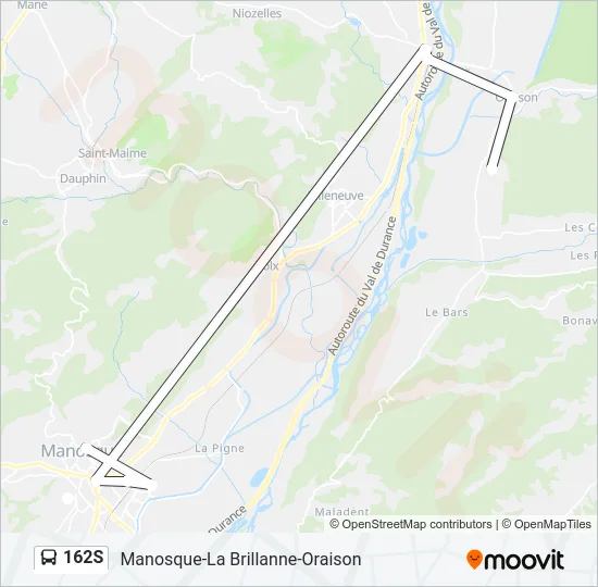 162S Bus Line Map
