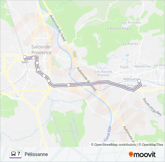 7 Bus Line Map