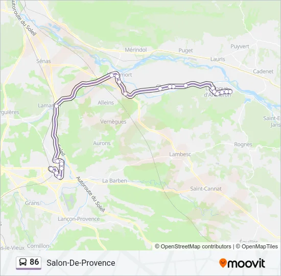 86 Bus Line Map
