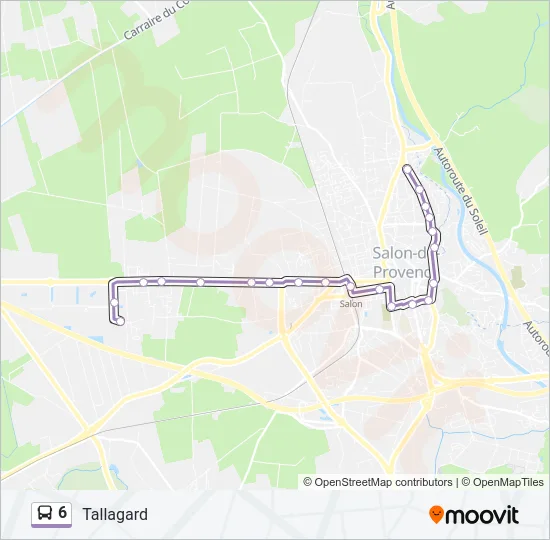 6 Bus Line Map