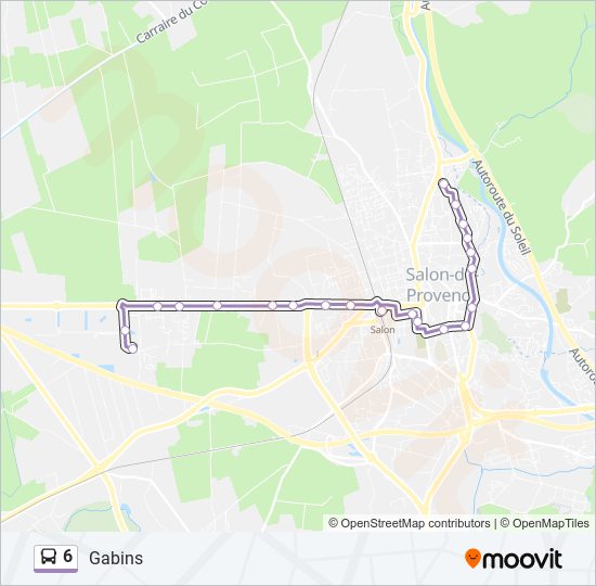 6 bus Line Map