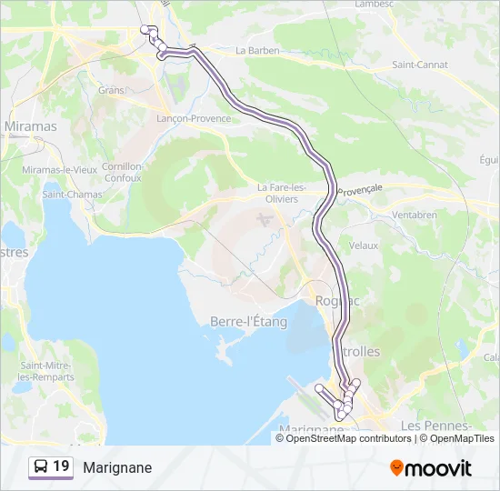19 Bus Line Map
