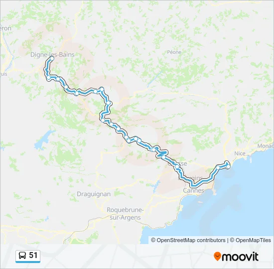 51 Bus Line Map