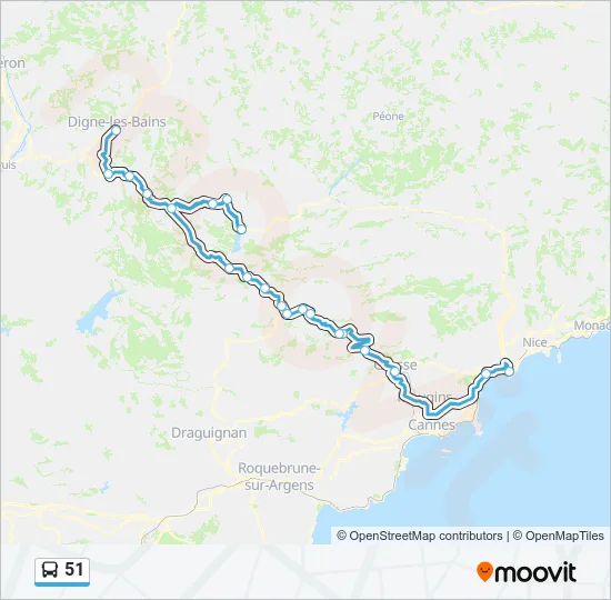 51 Bus Line Map