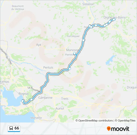 66 Bus Line Map