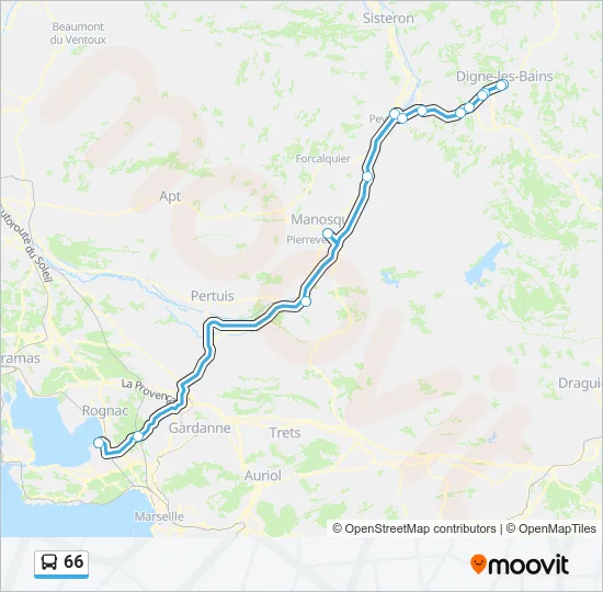 66 Bus Line Map