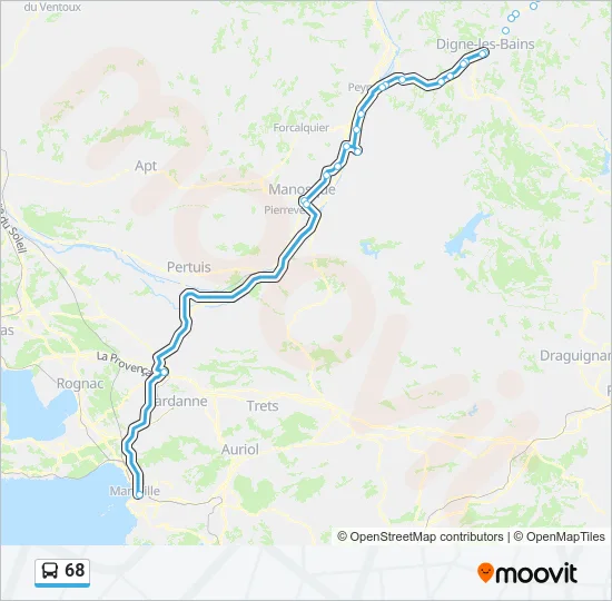68 Bus Line Map