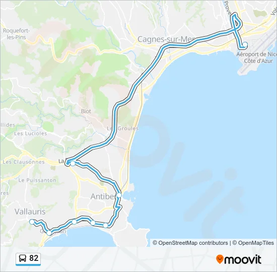 82 Bus Line Map