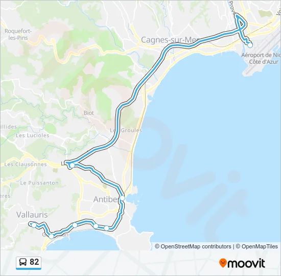 82 Bus Line Map