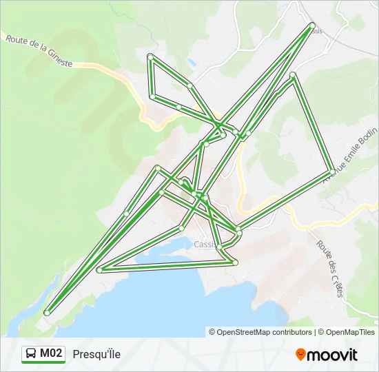 M02 Bus Line Map