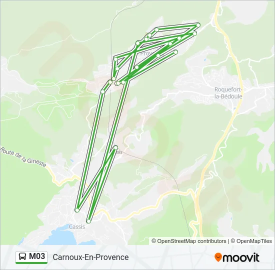 M03 Bus Line Map