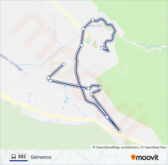 302 Bus Line Map