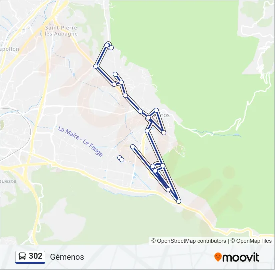 302 Bus Line Map