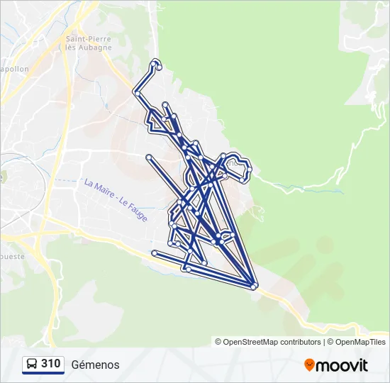 310 Bus Line Map