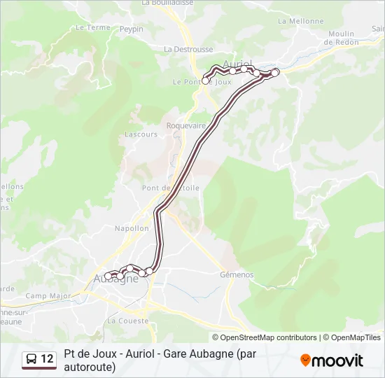 12 Bus Line Map