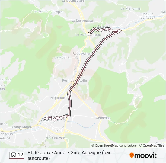 12 Bus Line Map
