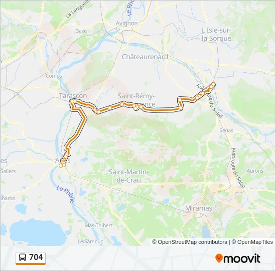704 Bus Line Map