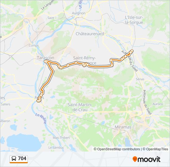 704 bus Line Map