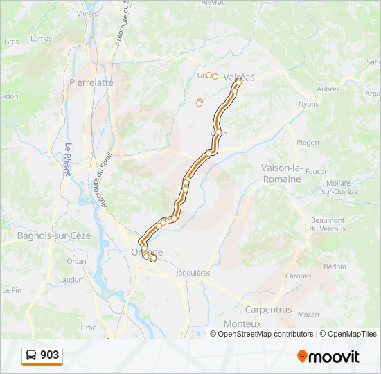 903 Bus Line Map
