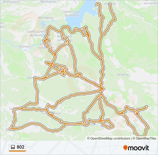 802 bus Line Map