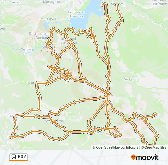 802 Bus Line Map