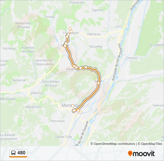 480 Bus Line Map