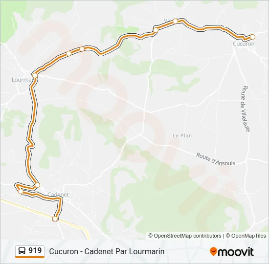 919 Bus Line Map