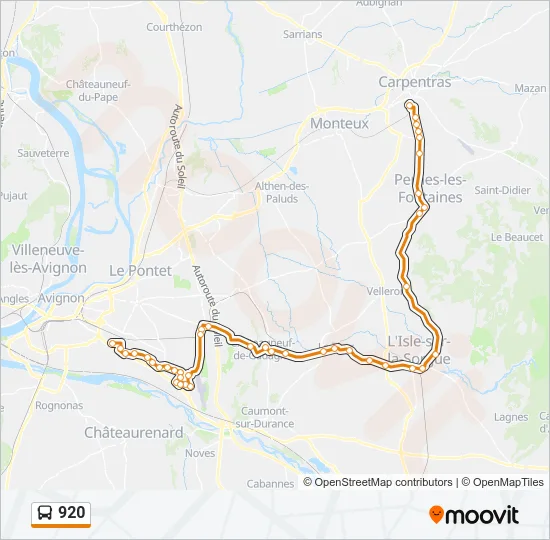 920 Bus Line Map
