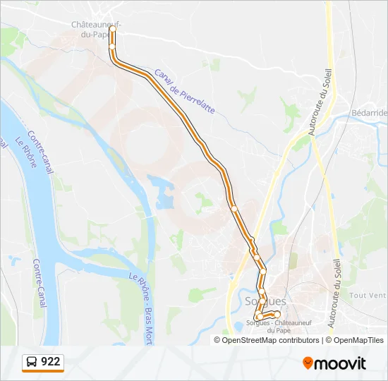 922 Bus Line Map