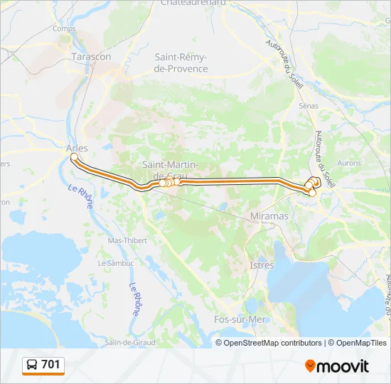 701 Bus Line Map