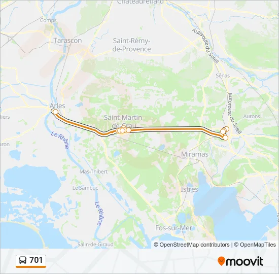 701 Bus Line Map
