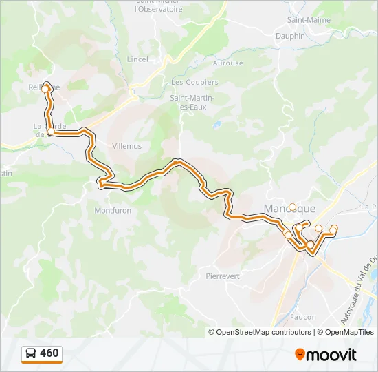 460 Bus Line Map
